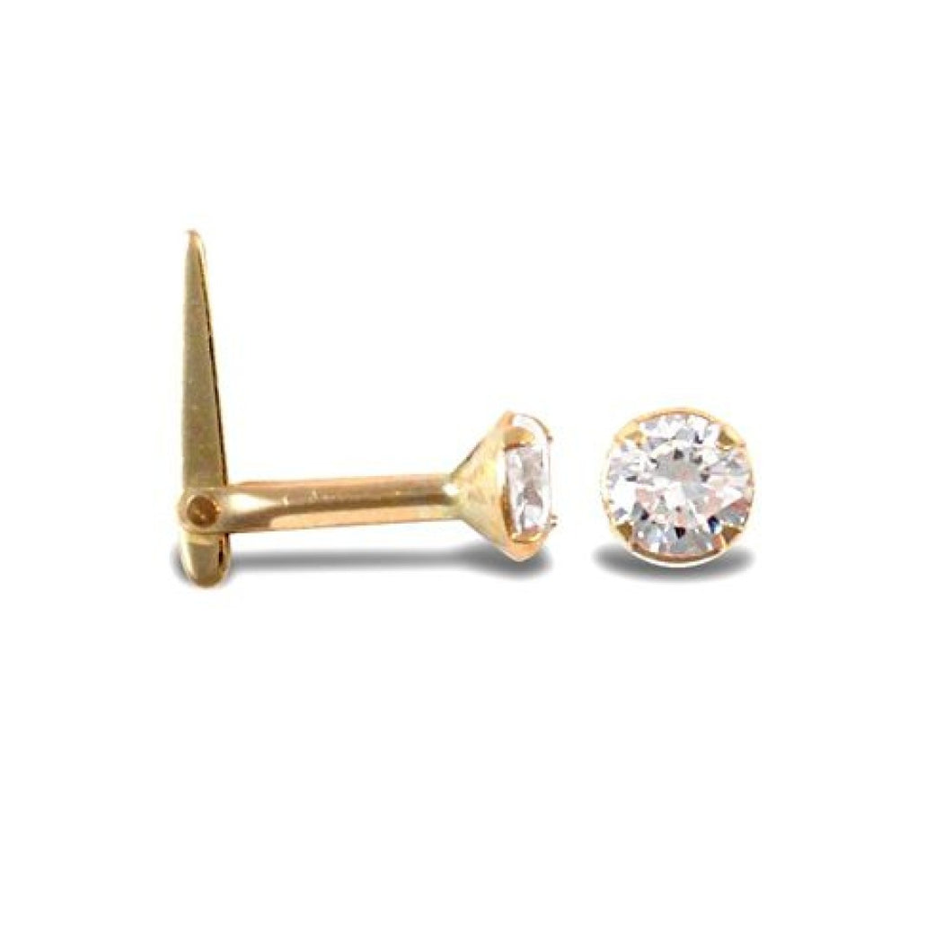 9ct Gold Nose Pin Hinged 3.0mm Nose Stud Solid 9ct Gold Nose Stud SOLID GOLD