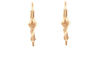 Load image into Gallery viewer, 9ct Rose Gold Continental Earring Safety Wire Lever Back Earring hooks 1 x Pair
