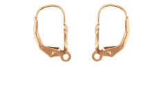 Load image into Gallery viewer, 9ct Rose Gold Continental Earring Safety Wire Lever Back Earring hooks 1 x Pair
