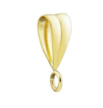 Load image into Gallery viewer, 9ct Gold Pendant Bale Grooved Yellow Gold Easy Use Groove Pendant Bail Open Loop
