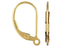 Load image into Gallery viewer, 14ct Gold Filled Continental Earring Hooks Safety Lever Back Earring Hooks 14ct
