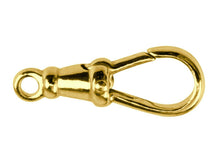 Load image into Gallery viewer, 9ct Gold Albert Swivel 21mm Fixed Top Closed Eyelet Yellow Gold Albert Fastener
