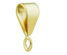 Load image into Gallery viewer, 9ct Gold Pendant Bale Yellow Gold Easy Use Pendant Bail Open Loop
