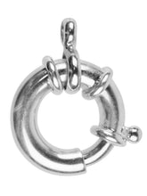 Load image into Gallery viewer, Large Silver Bolt Ring 18mm Jumbo Bolt Ring Sterling Silver Secure Fastener
