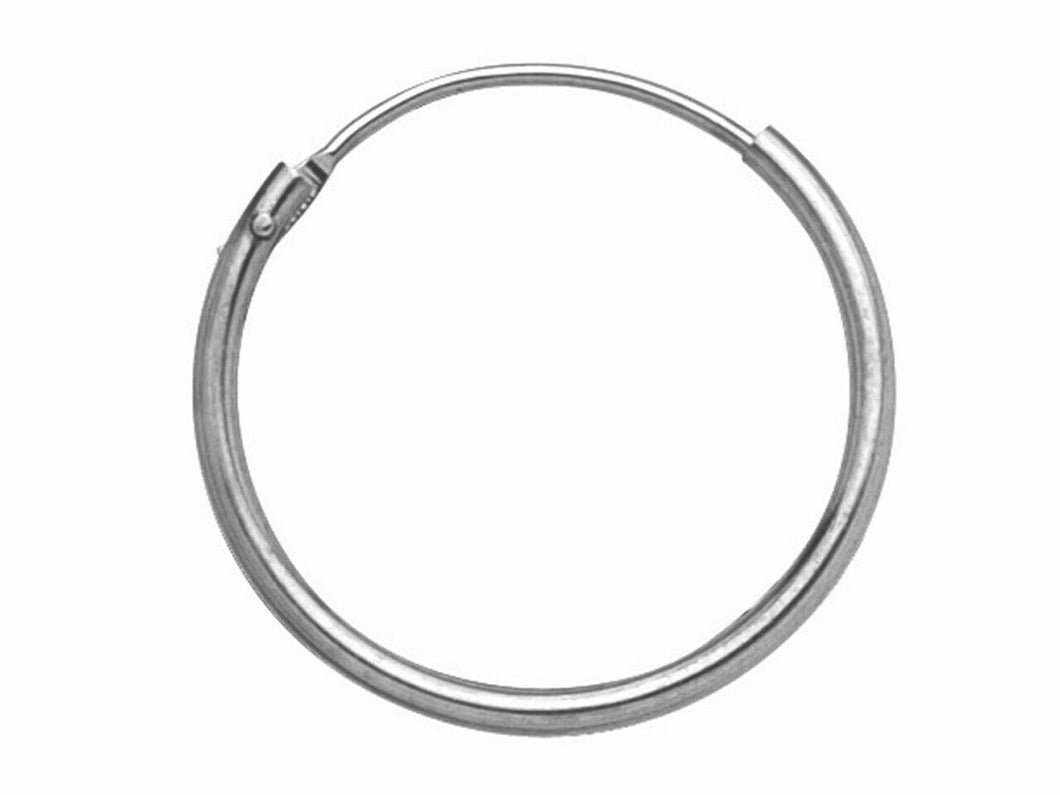 Sleeper Creole Earring SINGLE 925 Sterling Silver 11mm  Silver Huggie 11mm Hoop