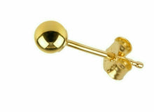 Load image into Gallery viewer, 9ct Yellow Gold Round Ball Stud Sleeper Earring 5mm Plain Stud Earring SINGLE
