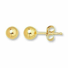 Load image into Gallery viewer, 9ct Yellow Gold Round Ball Stud Sleeper Earring 5mm Plain Stud Earring SINGLE
