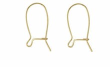 Load image into Gallery viewer, 14ct Yellow Gold Filled Safety Ear Hook Wires for Earrings - Yellow Gold PAIR
