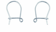 Load image into Gallery viewer, White Gold Safety Ear Hook Wires 9ct Gold for Earrings - White Gold 1 x Pair
