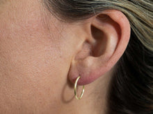 Load image into Gallery viewer, 16mm Gold Hoop Earrings 14ct Gold Bonded Hoop Earrings 14ct Gold x SINGLE
