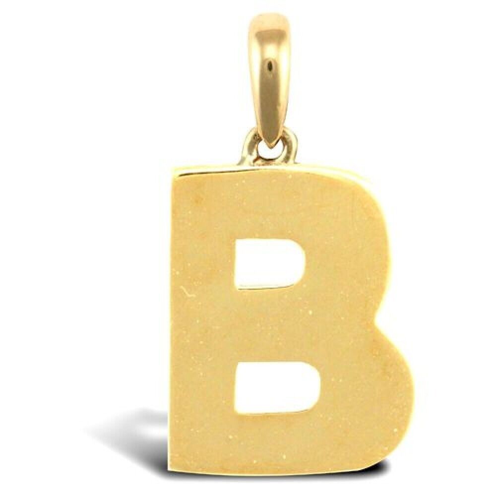 INITIAL B 9CT GOLD PENDANT SOLID GOLD LETTER INITIAL 9CT YELLOW GOLD ...