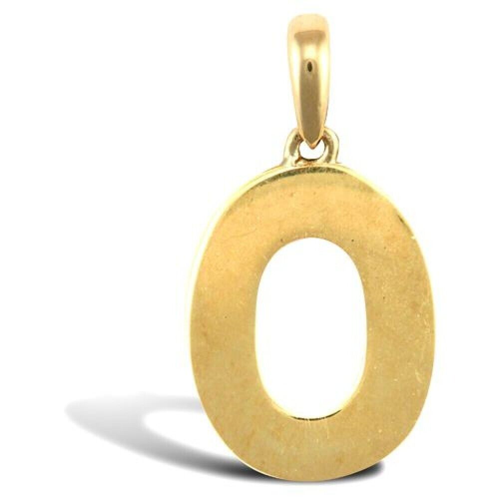 INITIAL O 9CT GOLD PENDANT SOLID GOLD LETTER INITIAL 9CT YELLOW GOLD